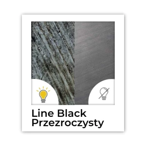 Próbka Fornir kamienny Line Black Przezroczysty