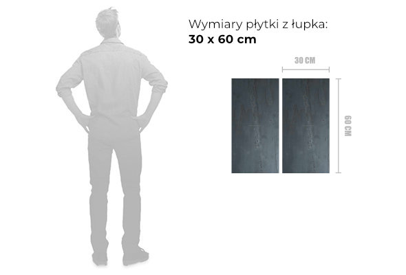 Wymiar płytki z łupka