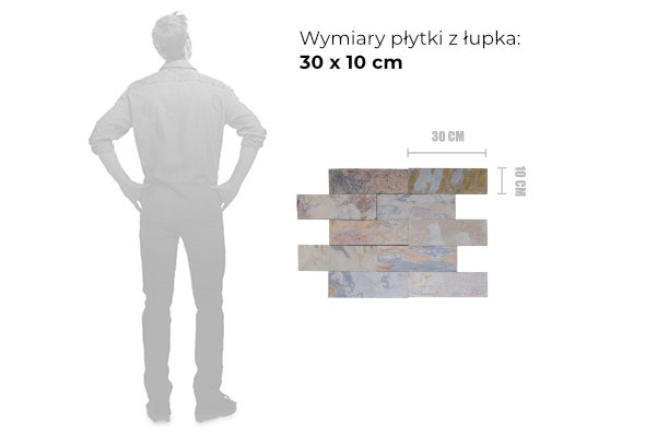 Wymiar płytki z łupka