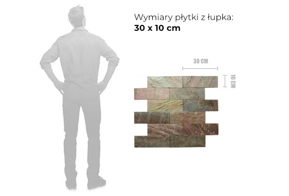 Wymiar płytki z łupka